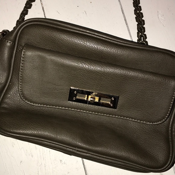 Dark grey and gold chain strap bag - Picture 4 of 4